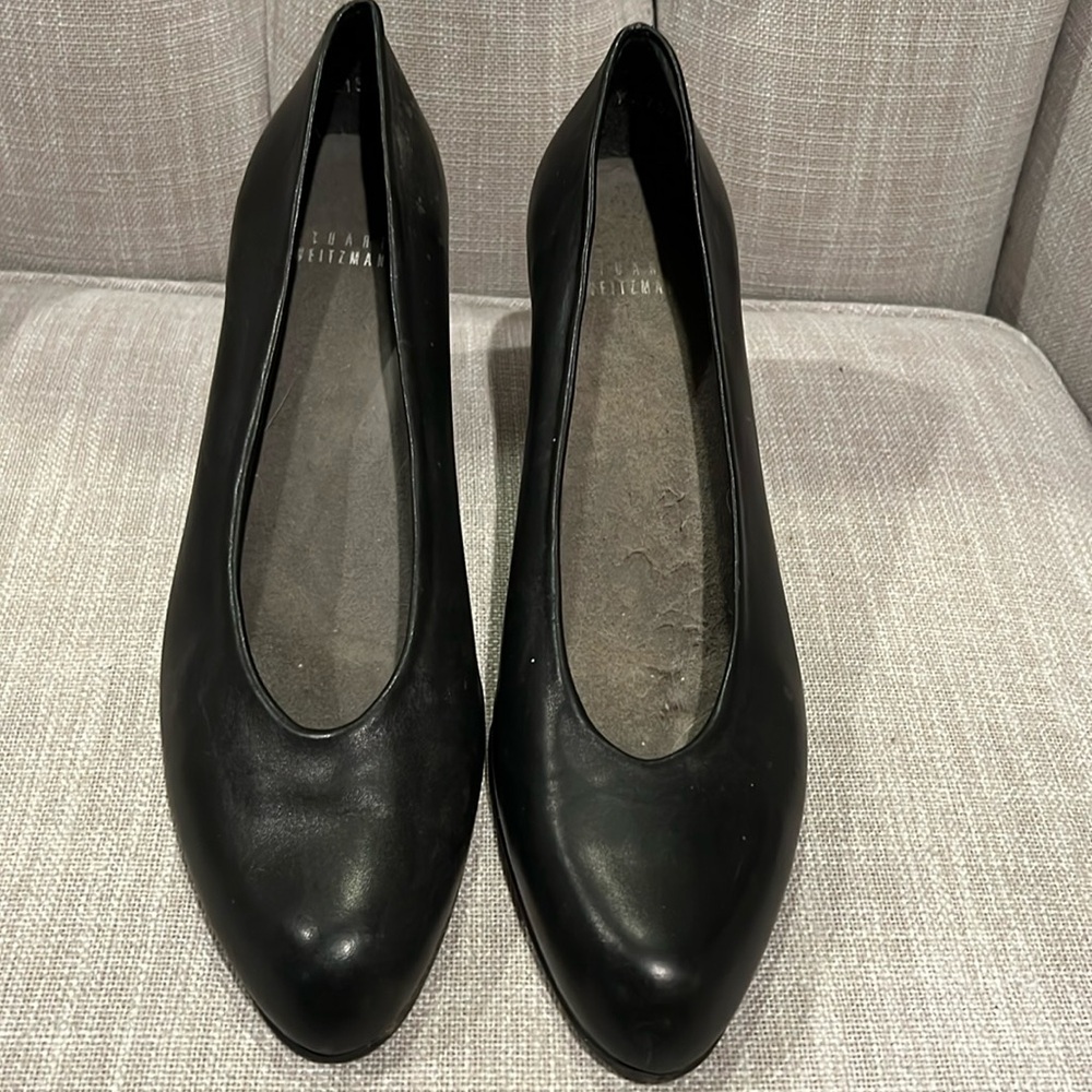 Stuart Weitzman Black Leather Pump-10